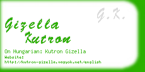 gizella kutron business card